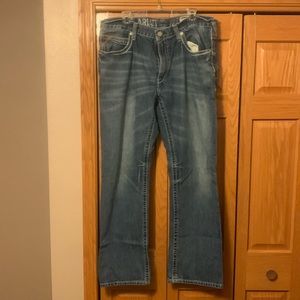 Mens Ariat Low Rise Bootcut Jeans 38x34